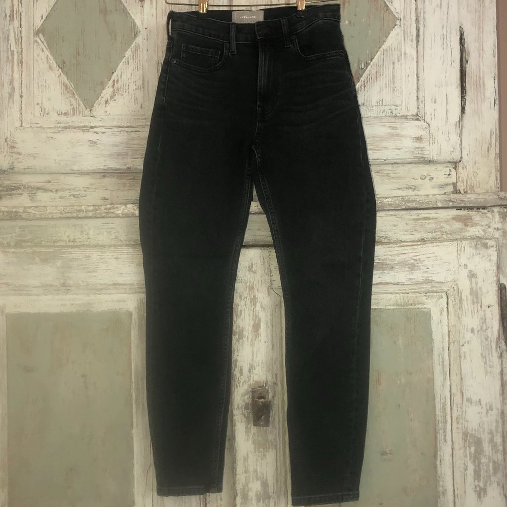 Everlane washed black skinny jeans Size 25 ankle